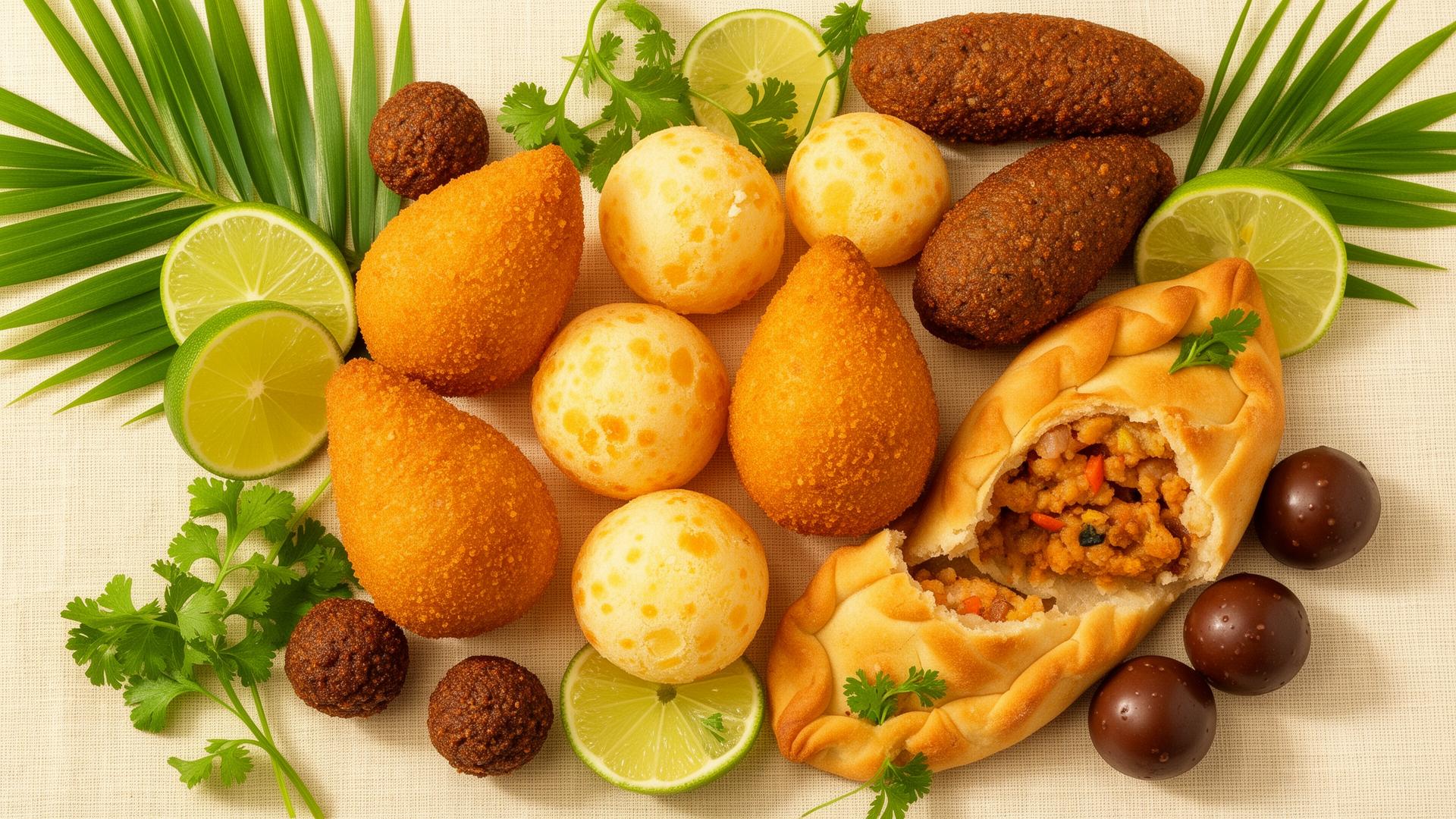 Brazilian snacks platter — Coxinha, Pão de Queijo and Esfiha by BemBom